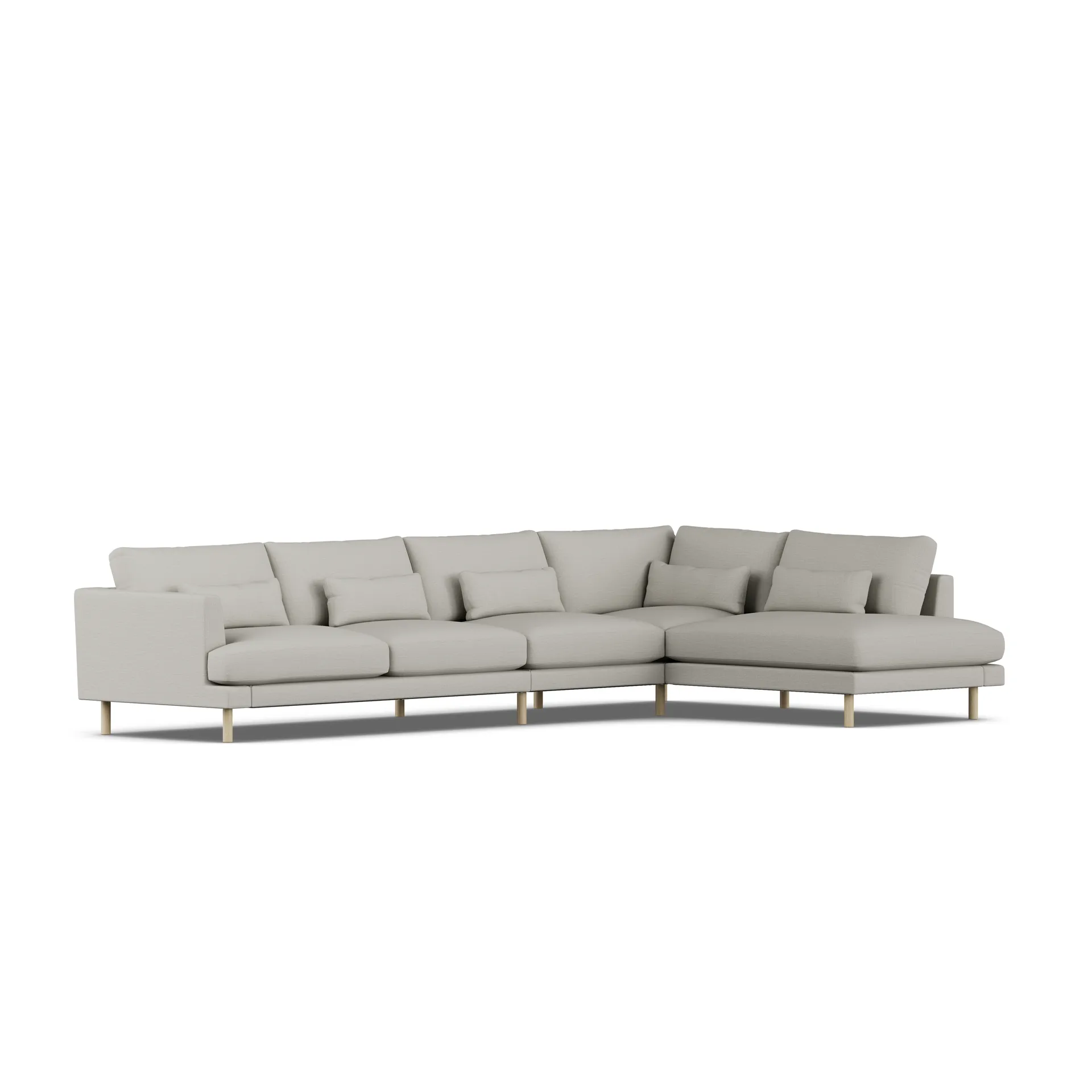 Bredhult soffa, Same Grey 6673-vitoljad ek, 4-sits B1 1898