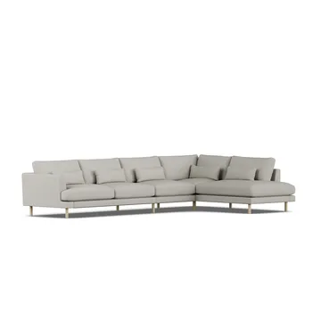Bredhult soffa - Same Grey 6673-vitoljad ek, 4-sits B1 - 1898