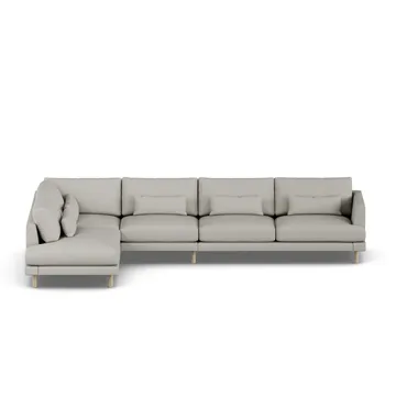 Bredhult soffa - Same Grey 6673-vitoljad ek, 4-sits B2 - 1898