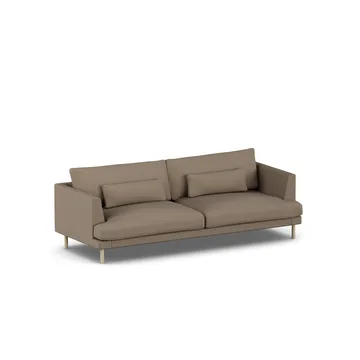 Bredhult soffa - Same Mole 6674-vitoljad ek, 3-sits - 1898