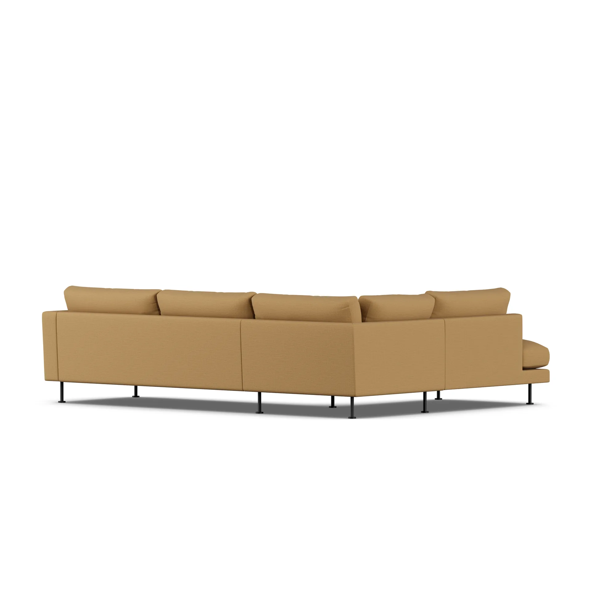 Bredhult soffa, Same Ochre 6676-svart stål, 3-sits A2 1898