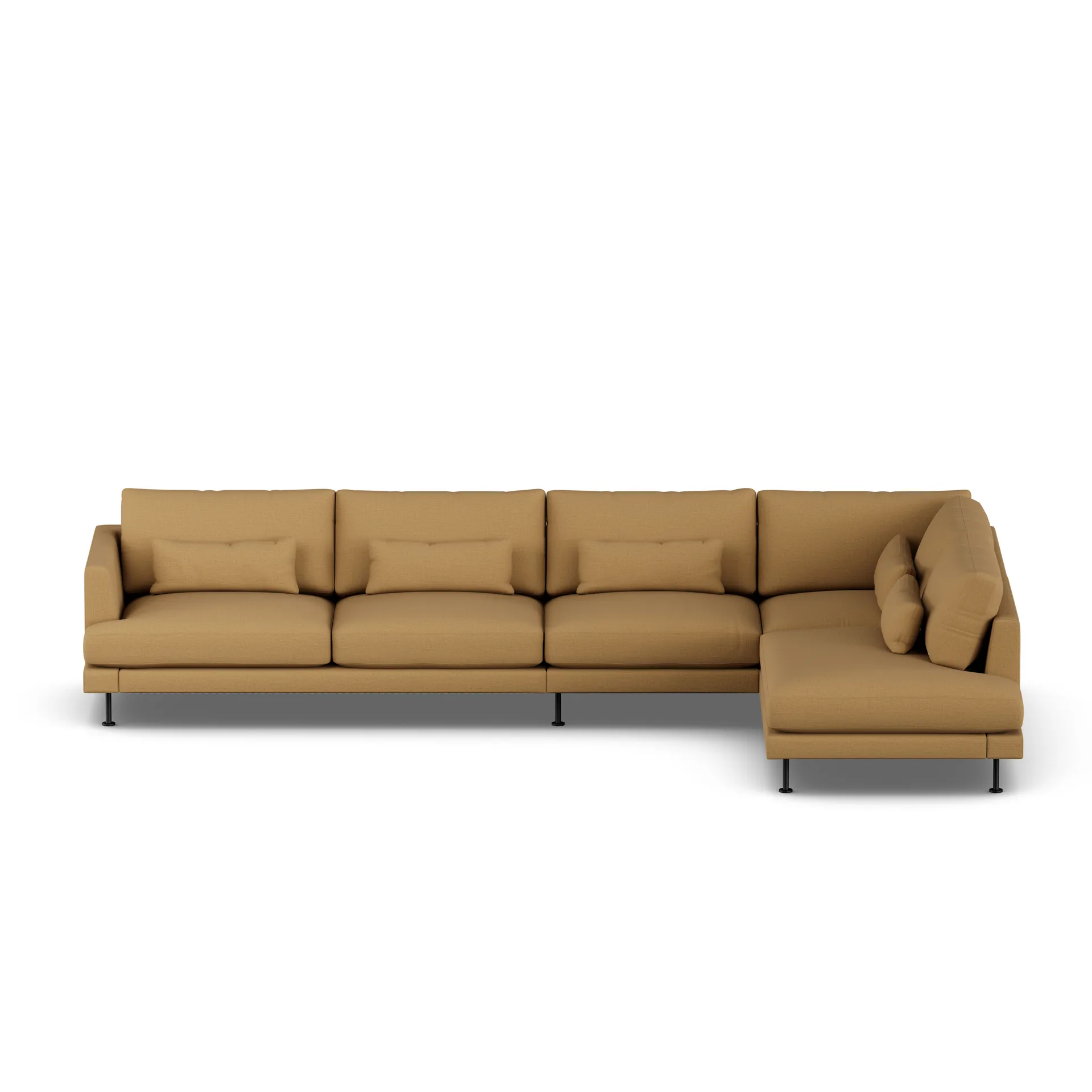 Bredhult soffa, Same Ochre 6676-svart stål, 4-sits B1 1898