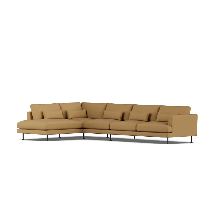 Bredhult soffa - Same Ochre 6676-svart stål, 4-sits B2 - 1898