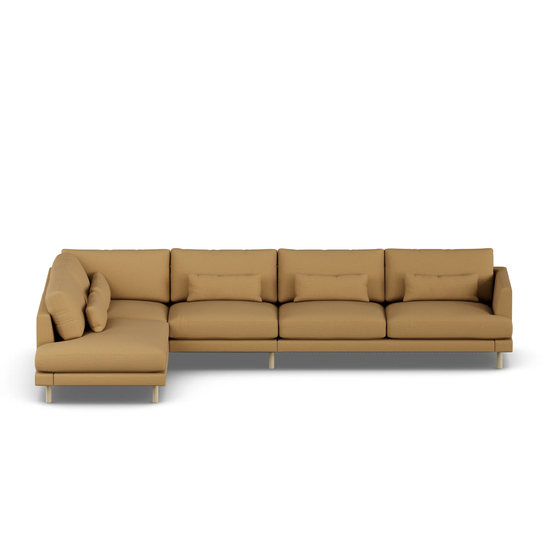 Bredhult soffa, Same Ochre 6676-vitoljad ek, 4-sits B2 1898