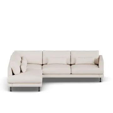 Bredhult soffa - Same Off White 6671-svart stål, 3-sits A2 - 1898