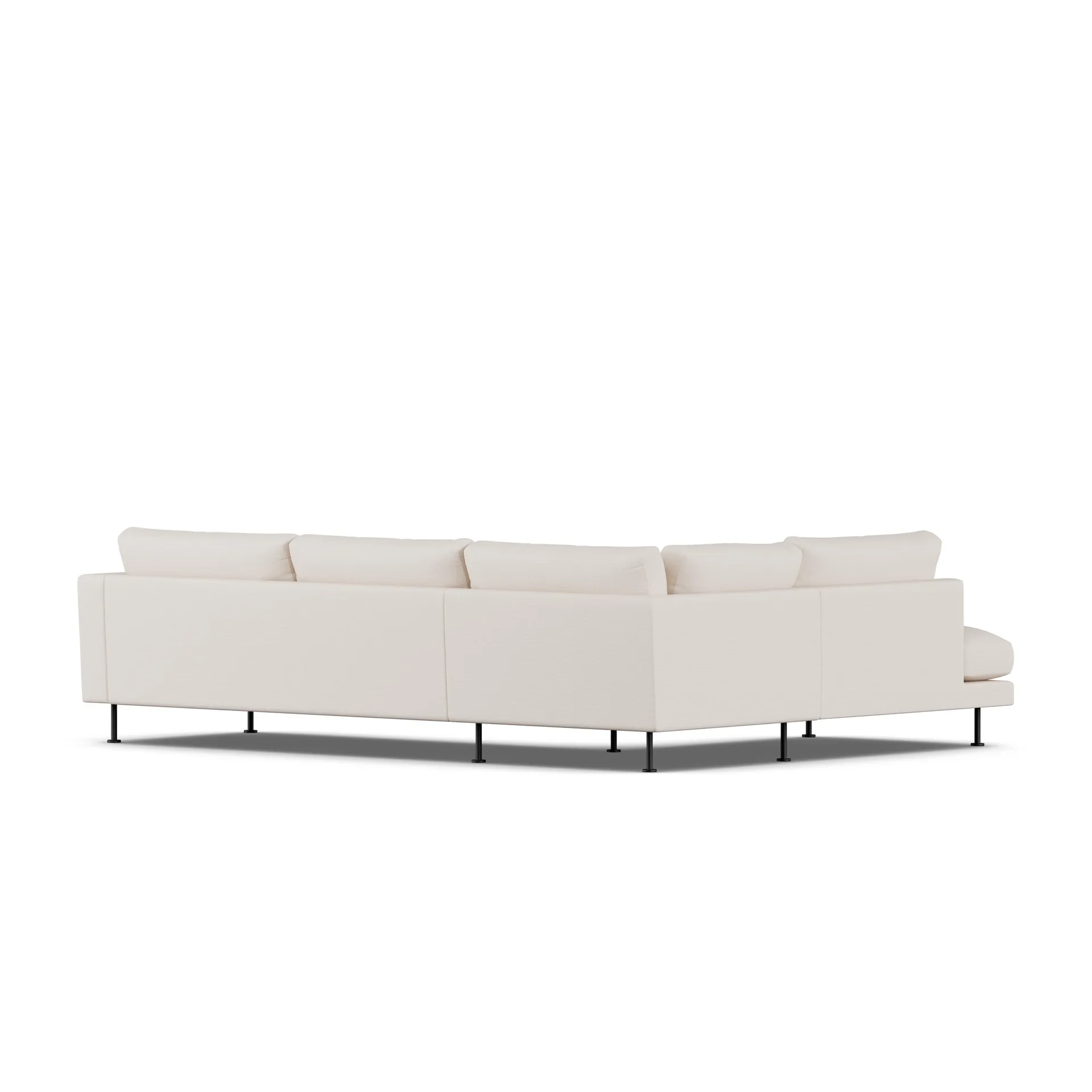 Bredhult soffa, Same Off White 6671-svart stål, 3-sits A2 1898