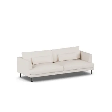 Bredhult soffa - Same Off White 6671-svart stål, 3-sits - 1898
