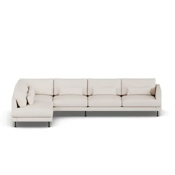 Bredhult soffa - Same Off White 6671-svart stål, 4-sits B2 - 1898