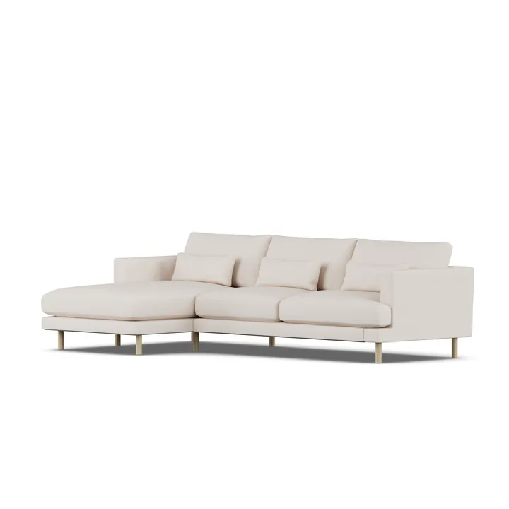 Bredhult soffa - Same Off White 6671-vitoljad ek, 2,5-sits C2 - 1898