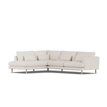 Bredhult soffa - Same Off White 6671-vitoljad ek, 3-sits A2 - 1898