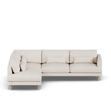 Bredhult soffa - Same Off White 6671-vitoljad ek, 3-sits A2 - 1898