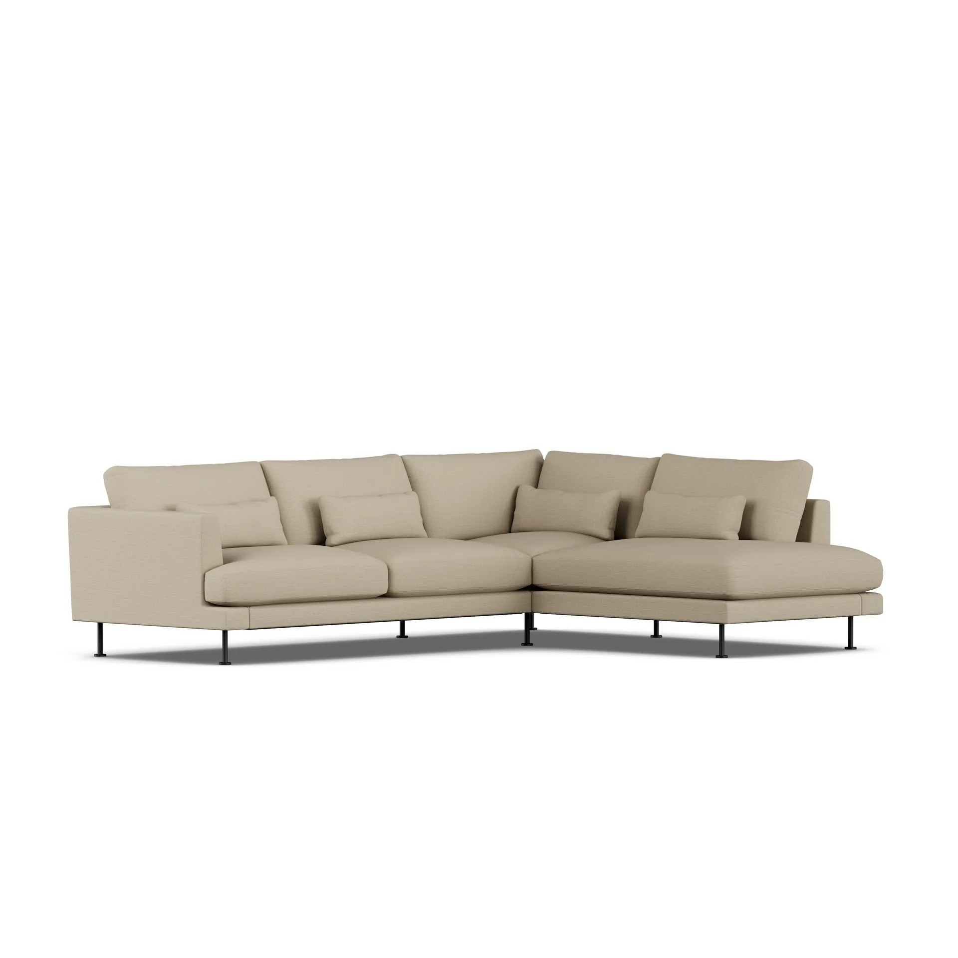 Bredhult soffa, Same Sand 6672-svart stål, 3-sits A1 1898