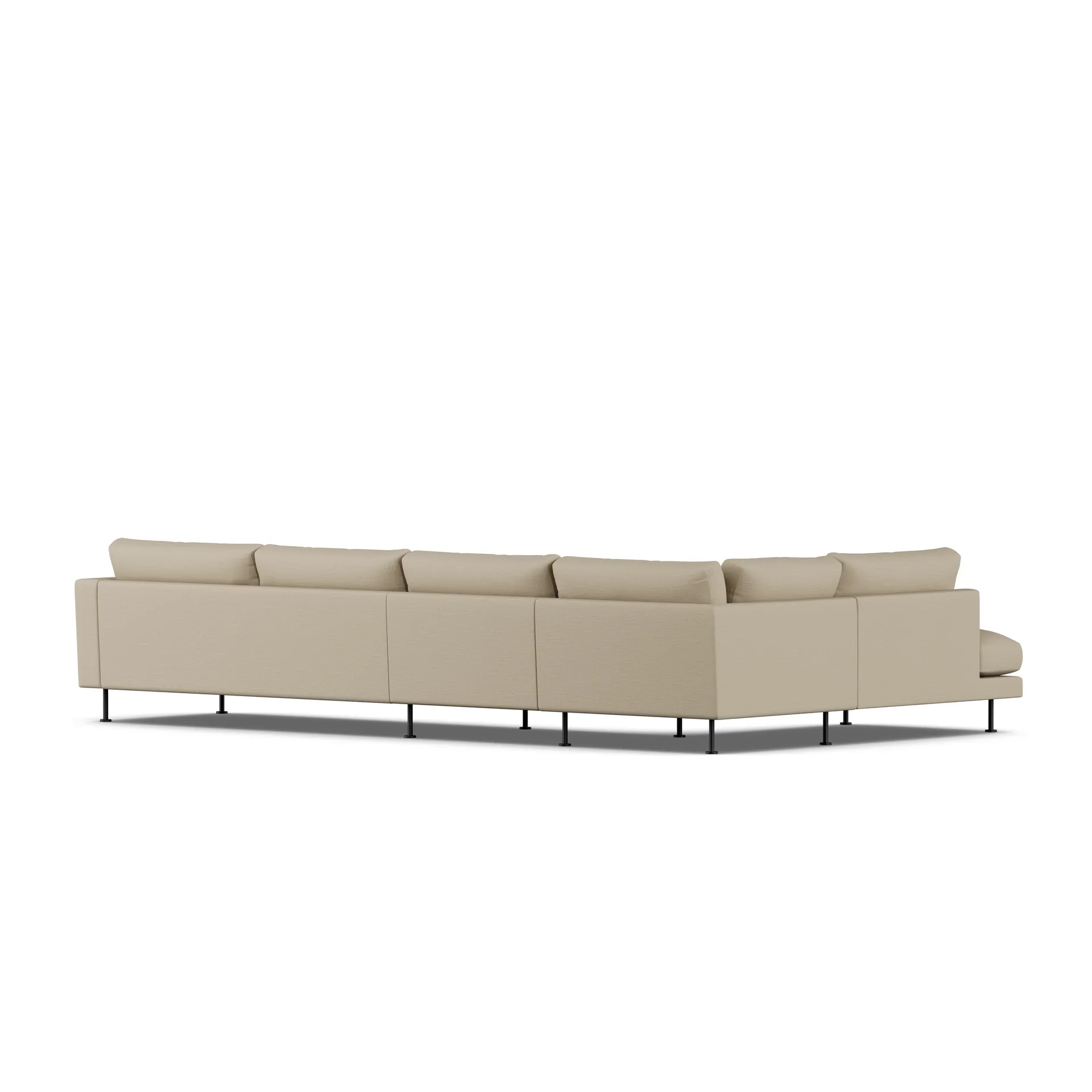 Bredhult soffa, Same Sand 6672-svart stål, 4-sits B2 1898