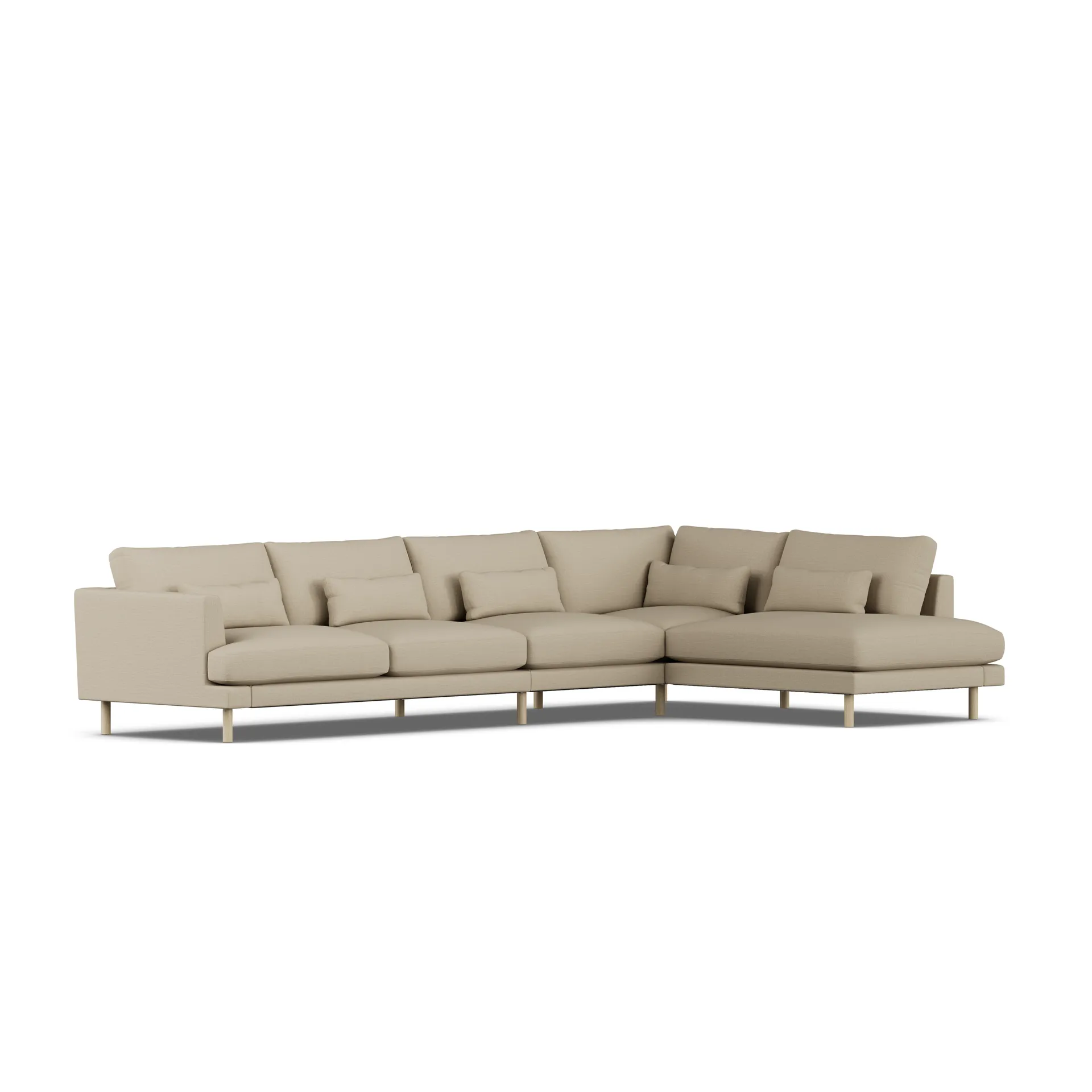 Bredhult soffa, Same Sand 6672-vitoljad ek, 4-sits B1 1898