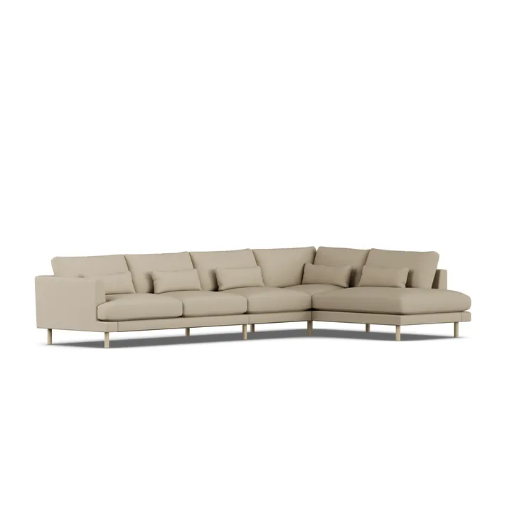 Bredhult soffa - Same Sand 6672-vitoljad ek, 4-sits B1 - 1898
