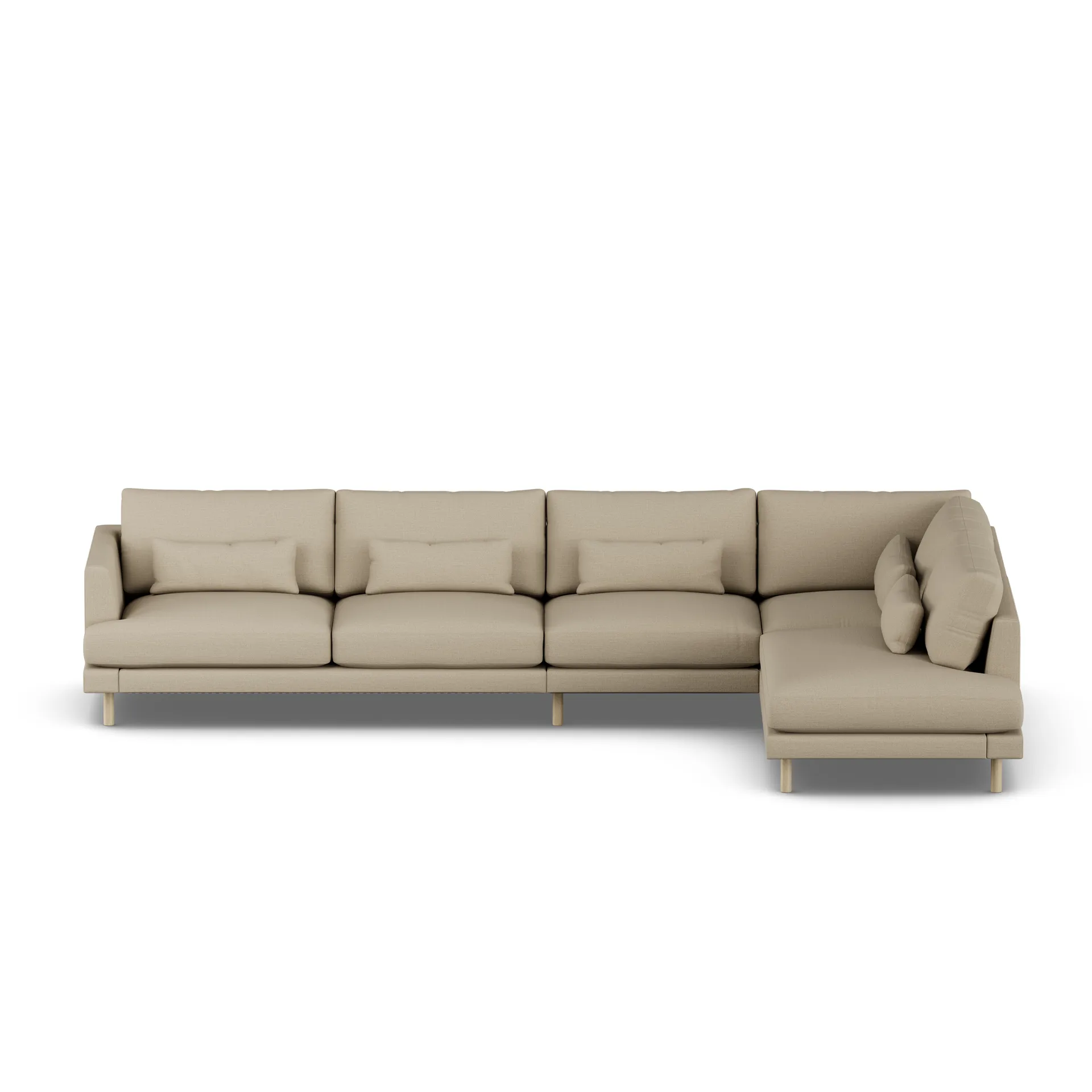 Bredhult soffa, Same Sand 6672-vitoljad ek, 4-sits B1 1898