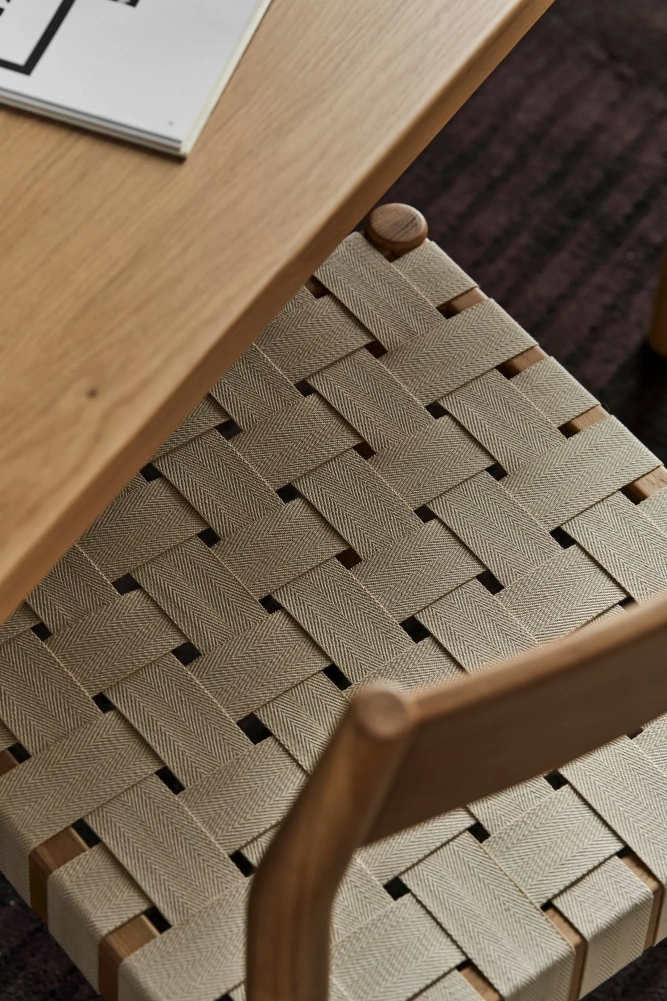Ekeryd matstol, Webbing-laquered oak 1898