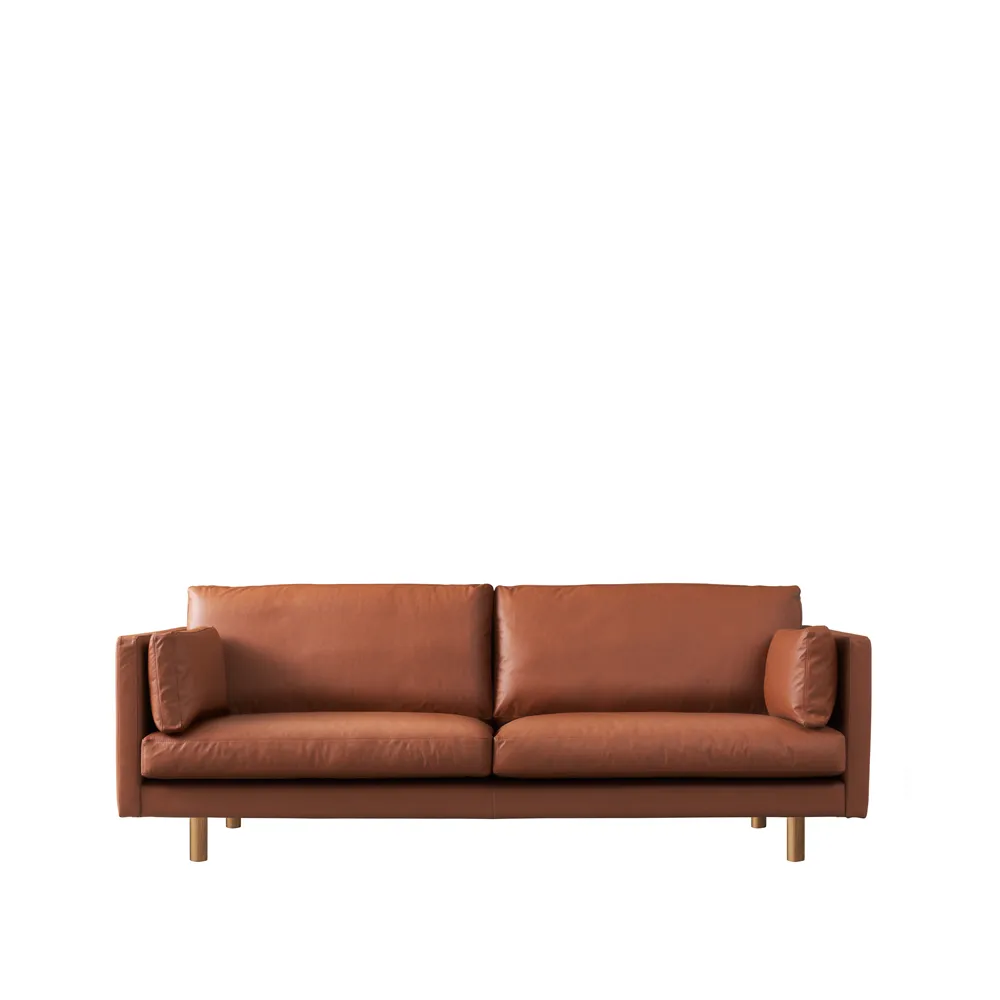Haga 3-sits soffa, Sevilla Cognac 4003-ljus ek 1898