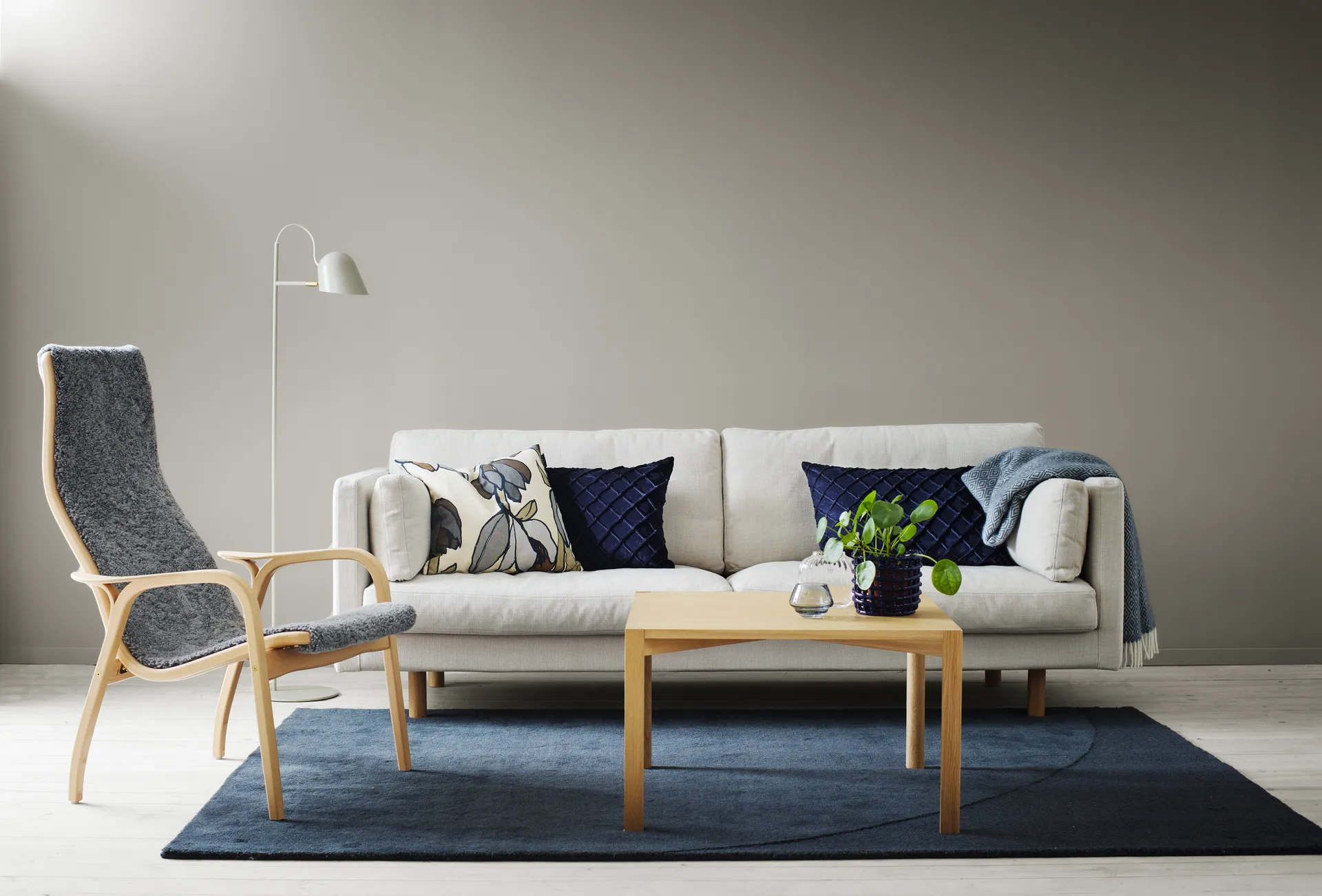 Haga 3-sits soffa, Sonnet beige 07-ljus ek 1898