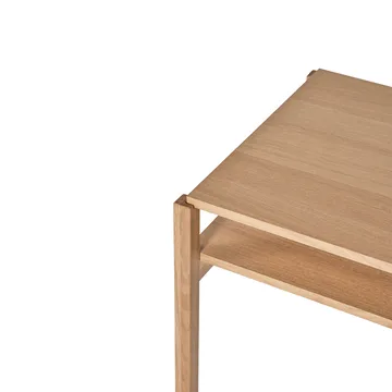 Lid soffbord - Vitpigmenterad ek, 125x50 cm - 1898