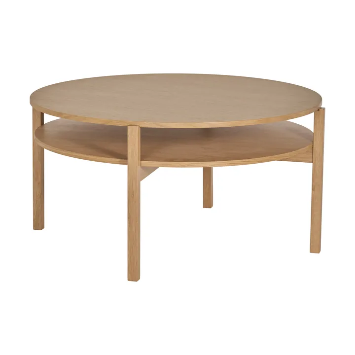 Lid soffbord - Vitpigmenterad ek, Ø90 cm - 1898