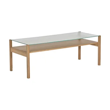 Lid soffbord - Vitpigmenterad ek-glas, 125x50 cm - 1898