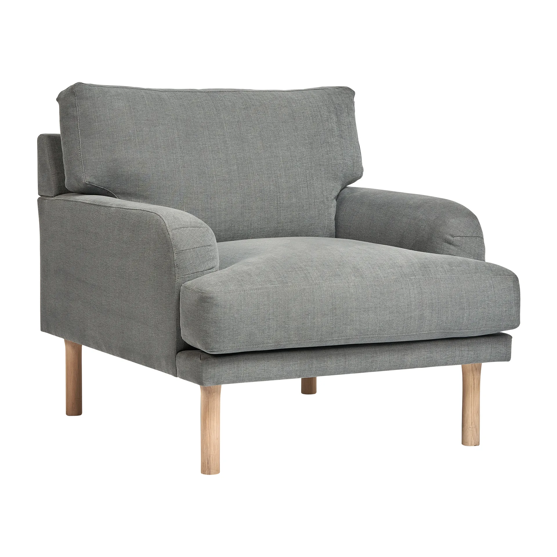 Lidnäs fåtölj, Caleido Grey 1240-vitoljad ek 1898