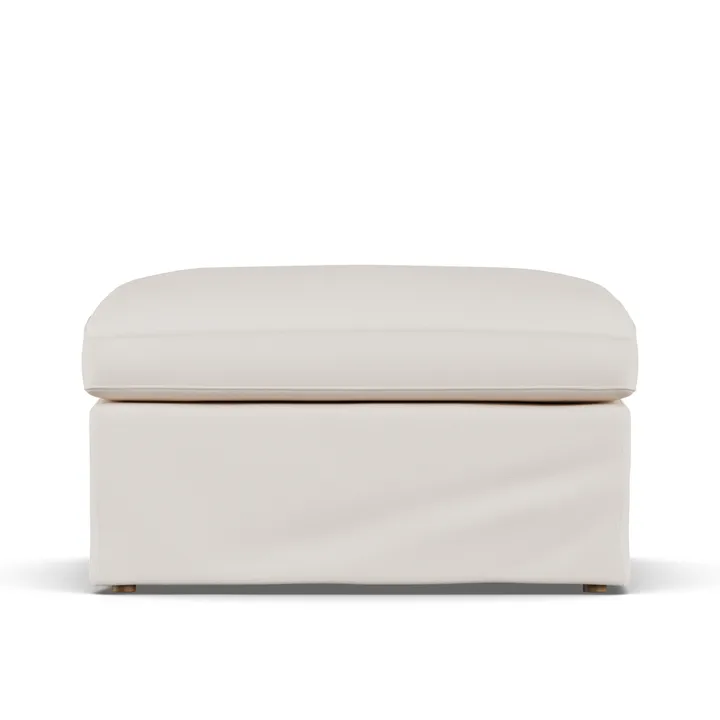 Linnevik fotpall - Caleido Beige 9600-vitoljad ek, med kappa - 1898