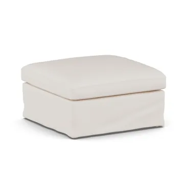 Linnevik fotpall - Caleido Beige 9600-vitoljad ek, med kappa - 1898