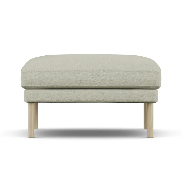 Linnevik fotpall - Luiza Beige 3981-vitoljad ek, utan kappa - 1898
