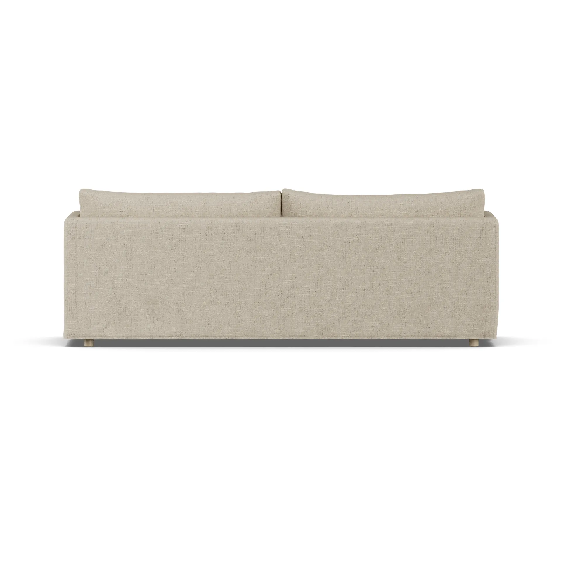 Linnevik soffa, Bern beige 0341-vitoljad ek, 4-sits, med kappa 1898