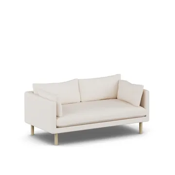 Linnevik soffa - Caleido Beige 9600-vitoljad ek, 2-sits - 1898