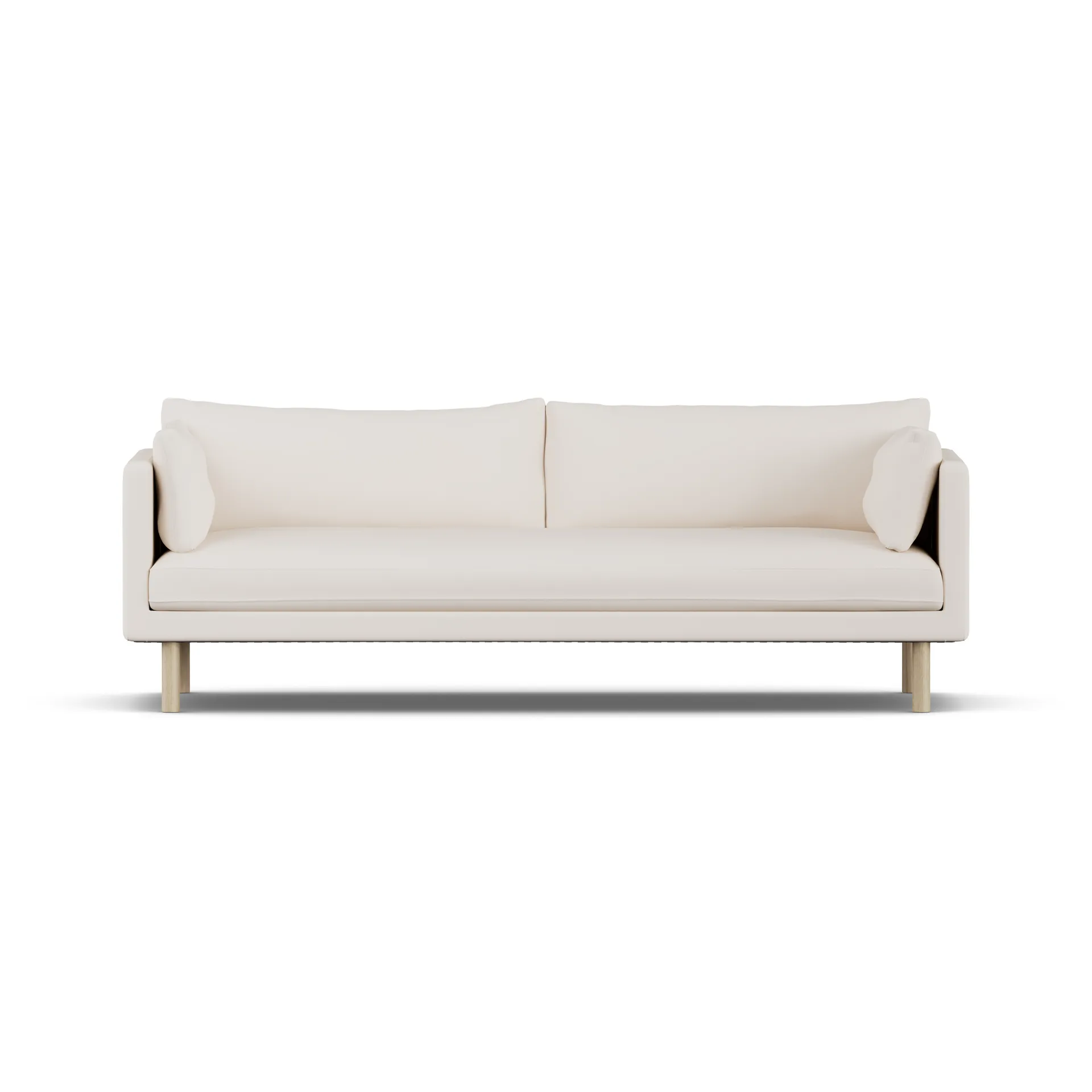 Linnevik soffa, Caleido Beige 9600-vitoljad ek, 4-sits, utan kappa 1898