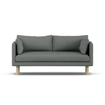 Linnevik soffa - Caleido Grey 1240-vitoljad ek, 2-sits, utan kappa - 1898