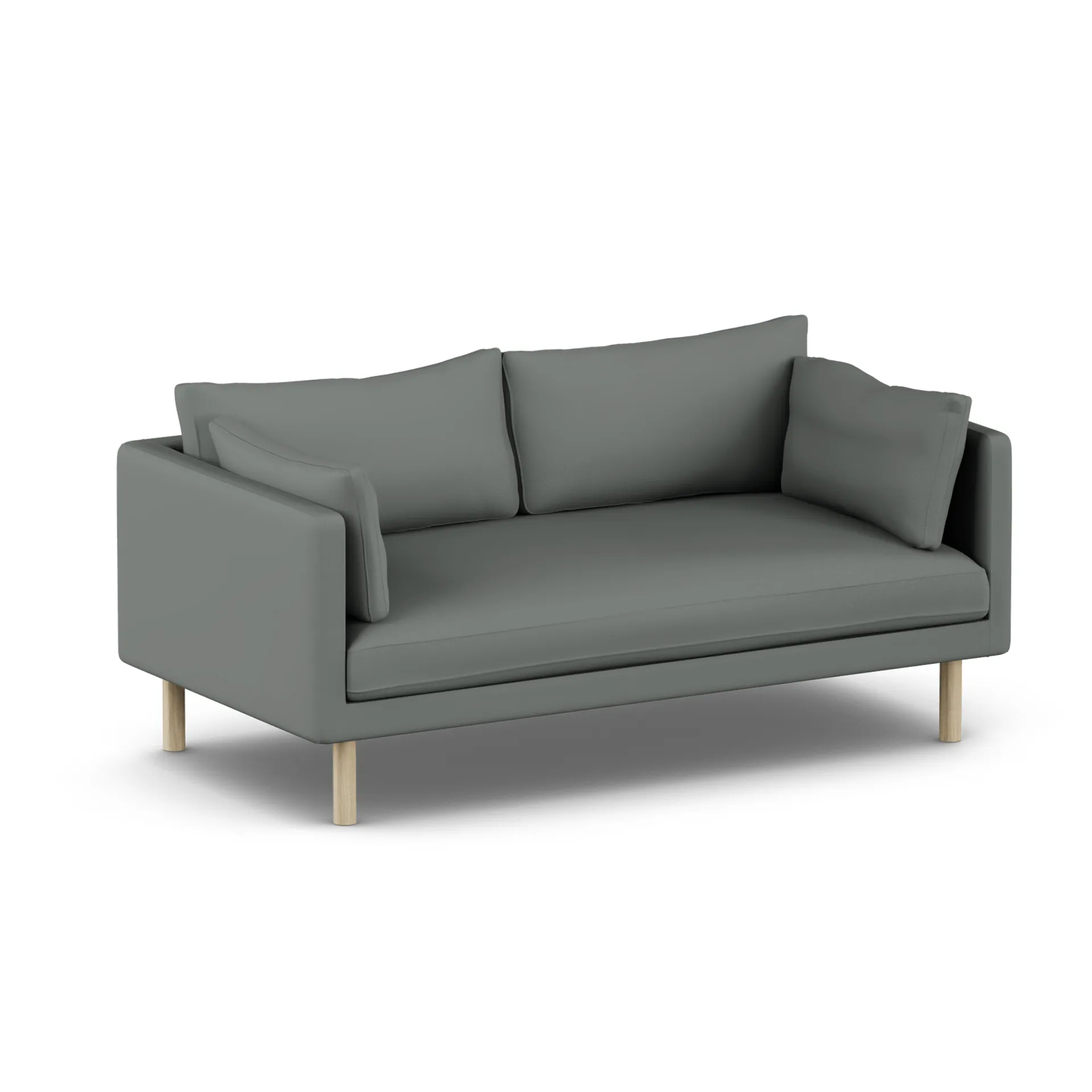 Linnevik soffa, Caleido Grey 1240-vitoljad ek, 2-sits, utan kappa 1898