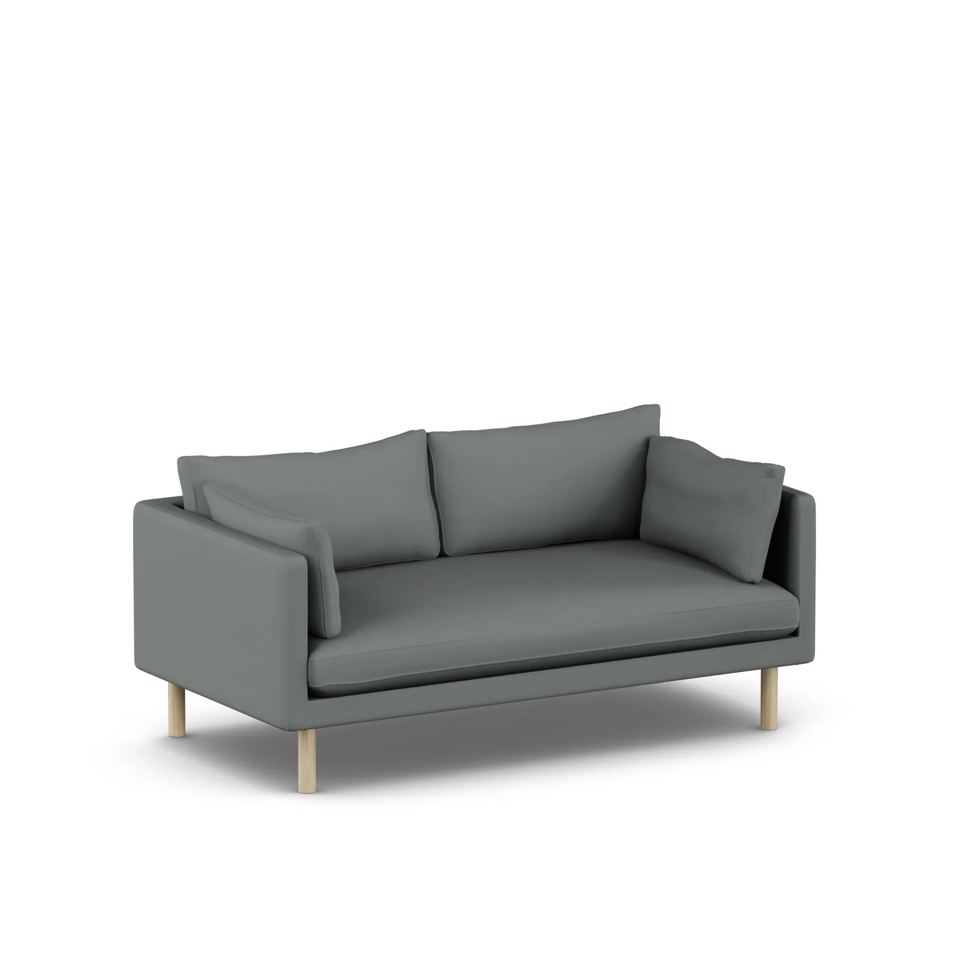 Linnevik soffa, Caleido Grey 1240-vitoljad ek, 2-sits 1898