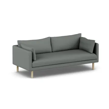 Linnevik soffa - Caleido Grey 1240-vitoljad ek, 3-sits, utan kappa - 1898