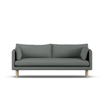Linnevik soffa - Caleido Grey 1240-vitoljad ek, 3-sits - 1898