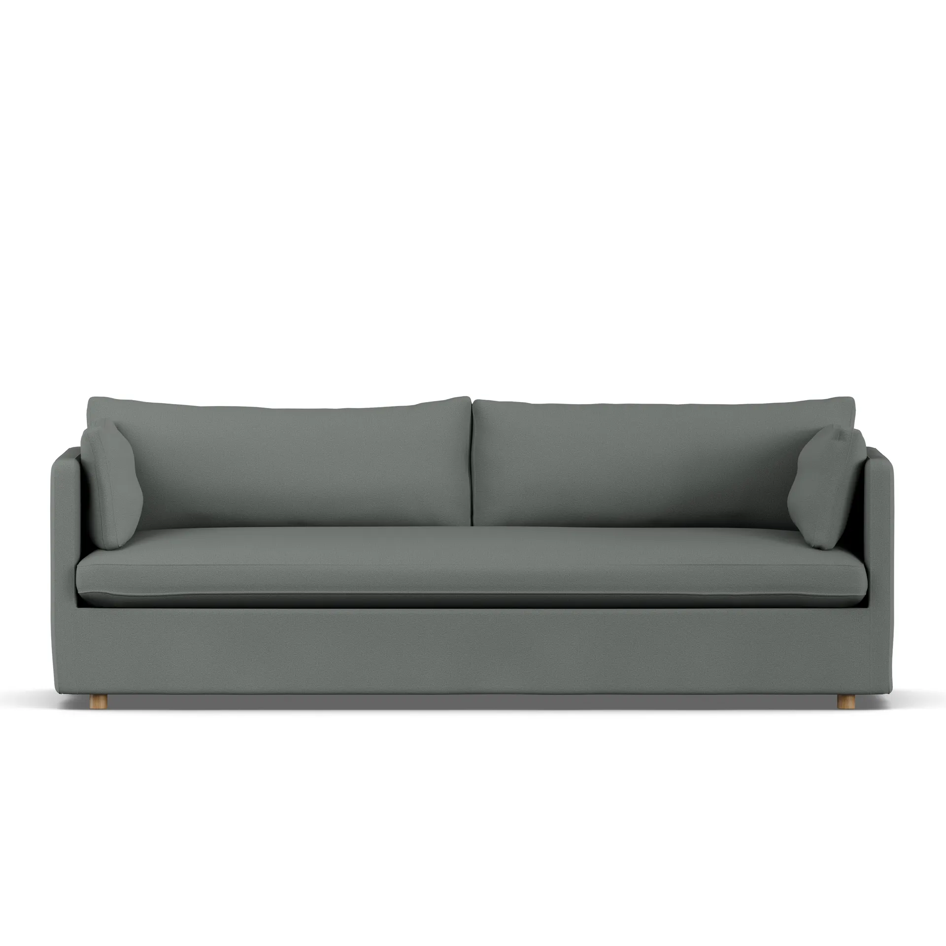 Linnevik soffa, Caleido grey 1240-vitoljad ek, 4-sits, med kappa 1898