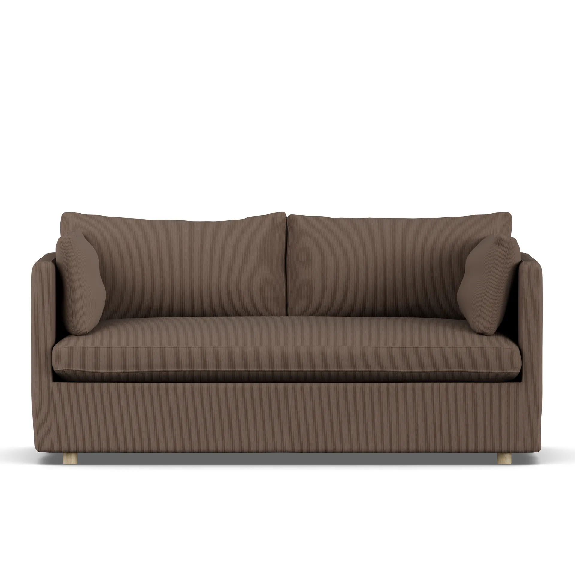 Linnevik soffa, Jump brown 1955-vitoljad ek, 2-sits, med kappa 1898