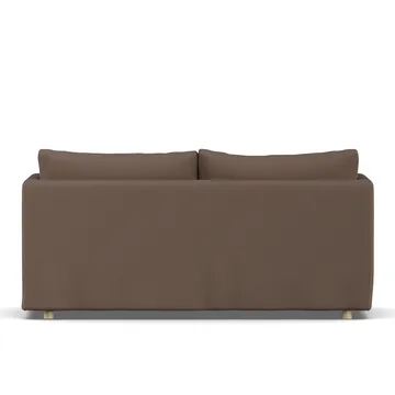 Linnevik soffa - Jump brown 1955-vitoljad ek, 2-sits, med kappa - 1898