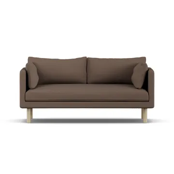 Linnevik soffa - Jump Brown 1955-vitoljad ek, 2-sits, utan kappa - 1898