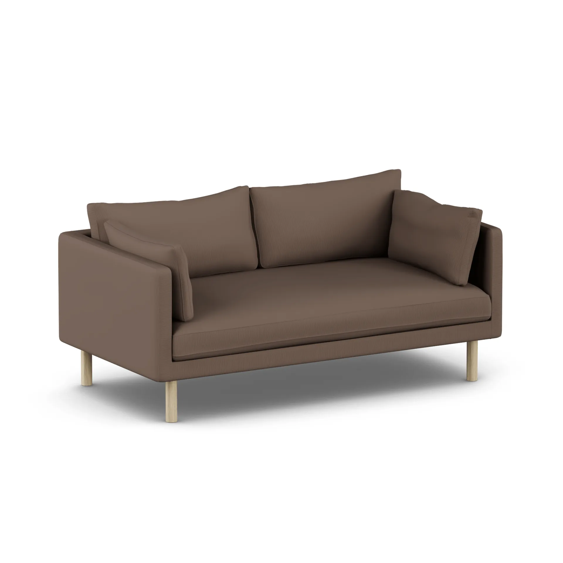 Linnevik soffa, Jump Brown 1955-vitoljad ek, 2-sits, utan kappa 1898