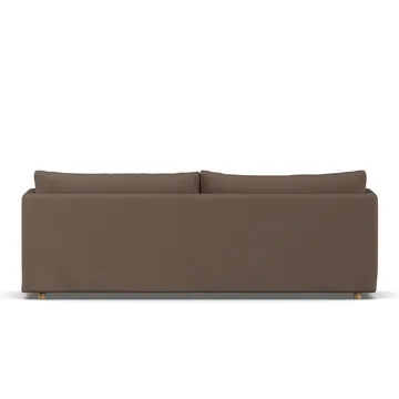 Linnevik soffa - Jump brown 1955-vitoljad ek, 4-sits, med kappa - 1898
