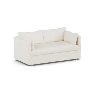 Linnevik soffa - Jump off white 1954-vitoljad ek, 2-sits, med kappa - 1898