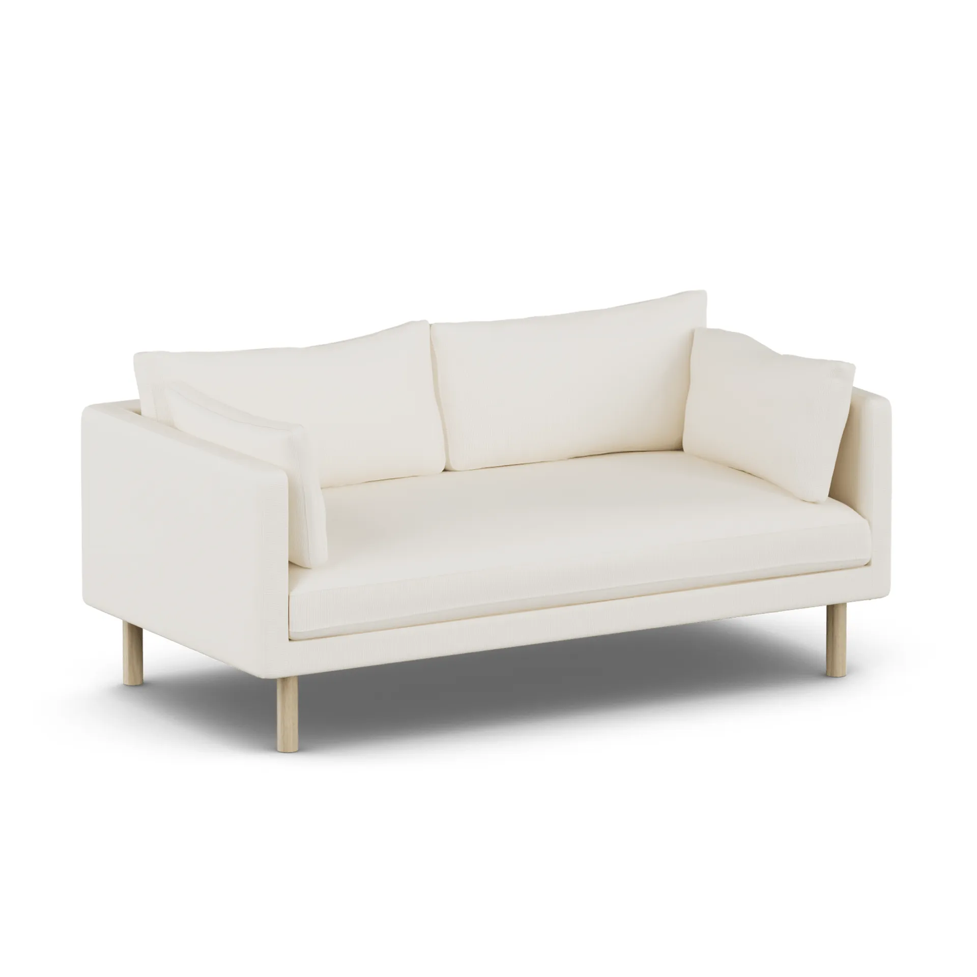 Linnevik soffa, Jump Off White 1954-vitoljad ek, 2-sits, utan kappa 1898
