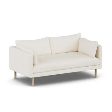 Linnevik soffa - Jump Off White 1954-vitoljad ek, 2-sits, utan kappa - 1898