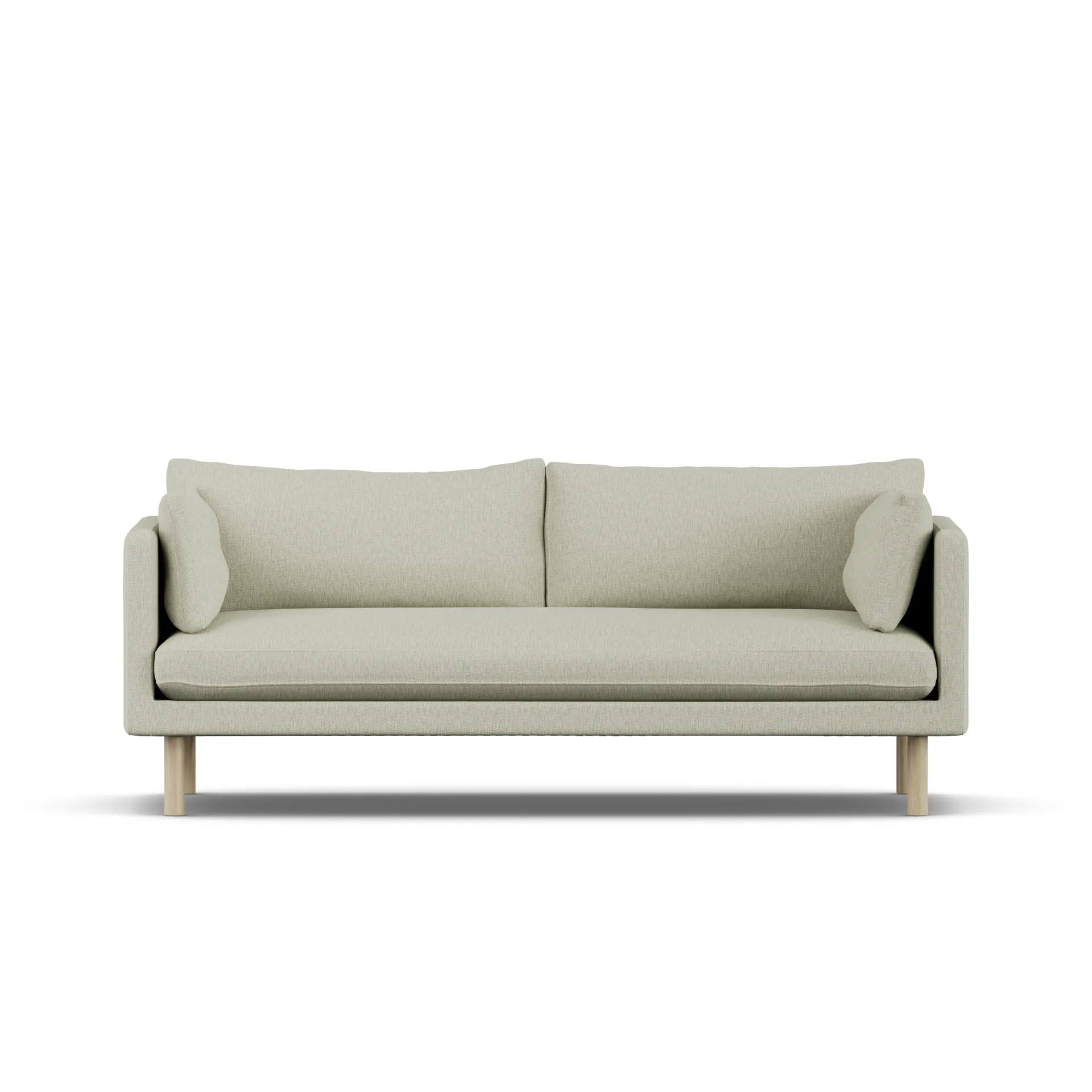 Linnevik soffa, Luiza Beige 3981-vitoljad ek, 3-sits 1898