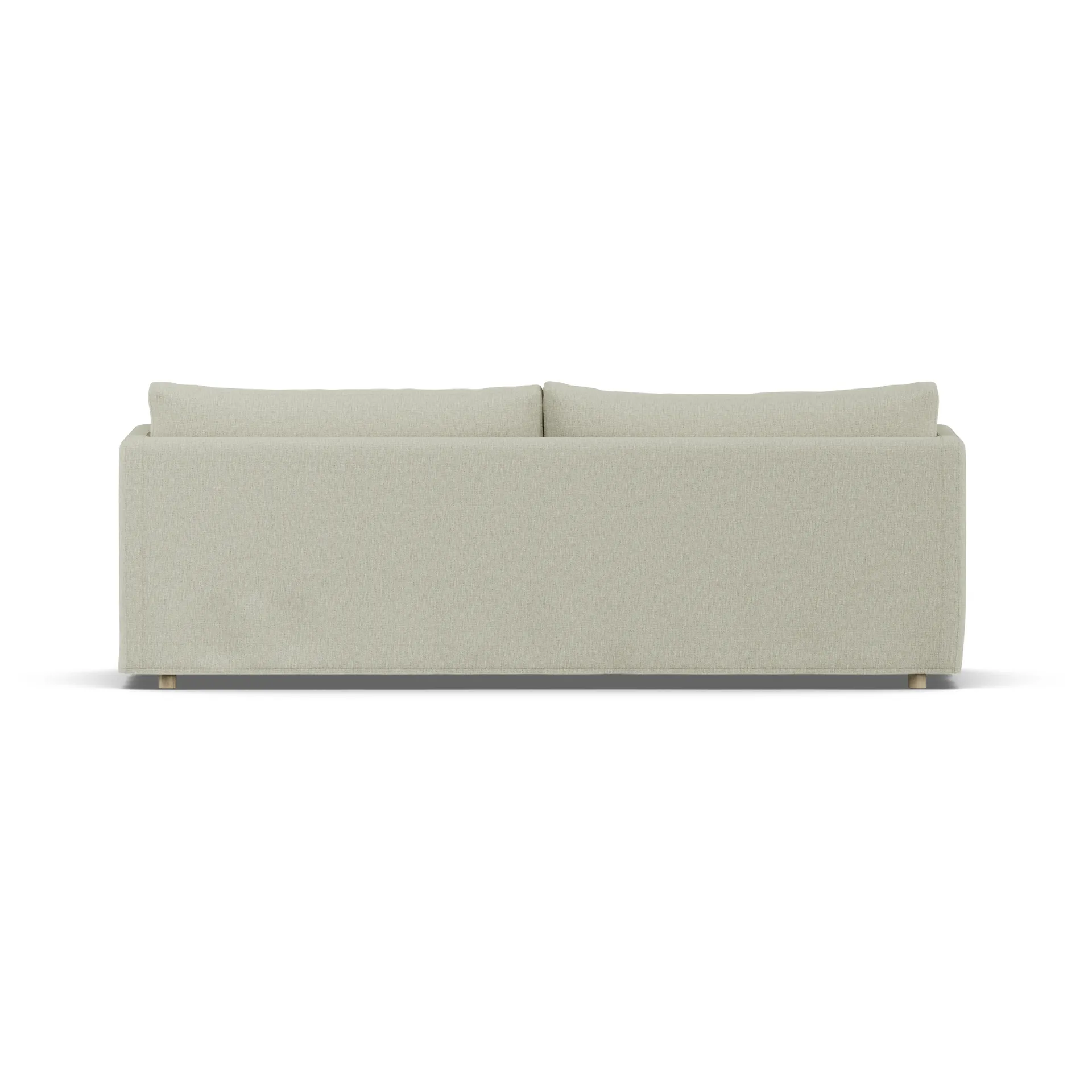 Linnevik soffa, Luiza beige 3981-vitoljad ek, 4-sits, med kappa 1898