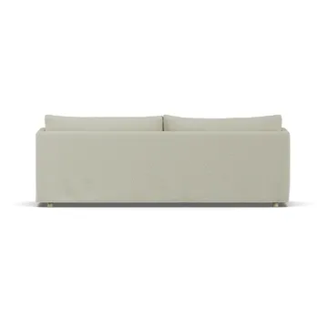 Linnevik soffa - Luiza beige 3981-vitoljad ek, 4-sits, med kappa - 1898